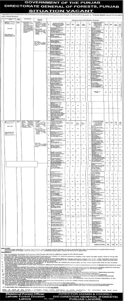 Forest Department Jobs Advertisement